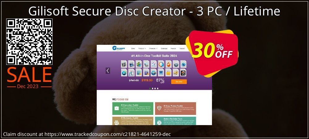 Gilisoft Secure Disc Creator - 3 PC / Lifetime coupon on Tell a Lie Day offer