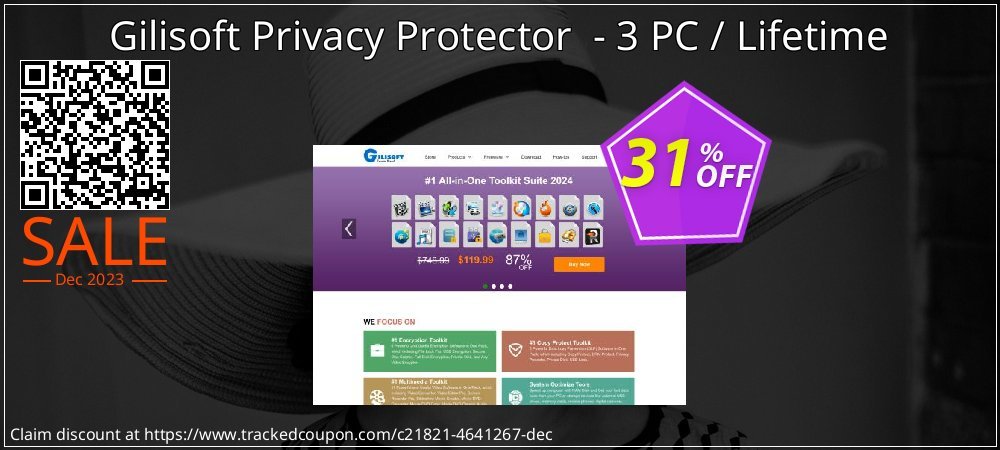 Gilisoft Privacy Protector  - 3 PC / Lifetime coupon on April Fools' Day deals