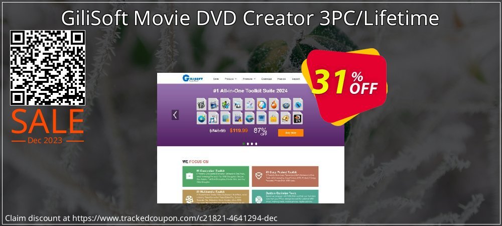 GiliSoft Movie DVD Creator 3PC/Lifetime coupon on World Password Day offer