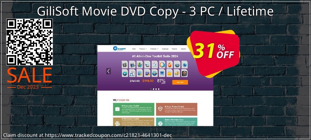 GiliSoft Movie DVD Copy - 3 PC / Lifetime coupon on World Party Day promotions