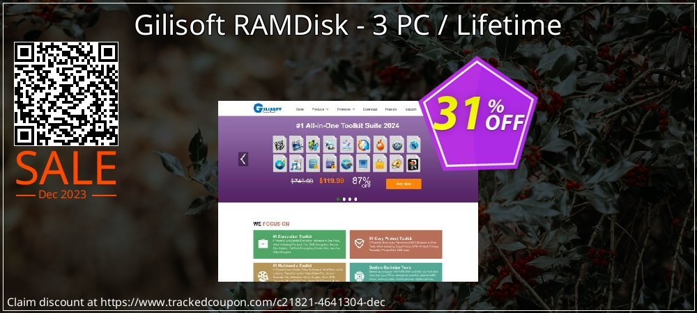 Gilisoft RAMDisk - 3 PC / Lifetime coupon on National Smile Day discount