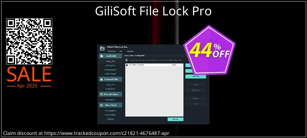 GiliSoft File Lock Pro coupon on April Fools' Day offering discount