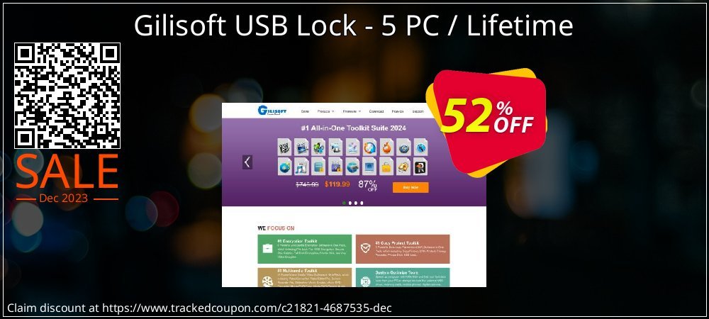 Gilisoft USB Lock - 5 PC / Lifetime coupon on National Walking Day sales