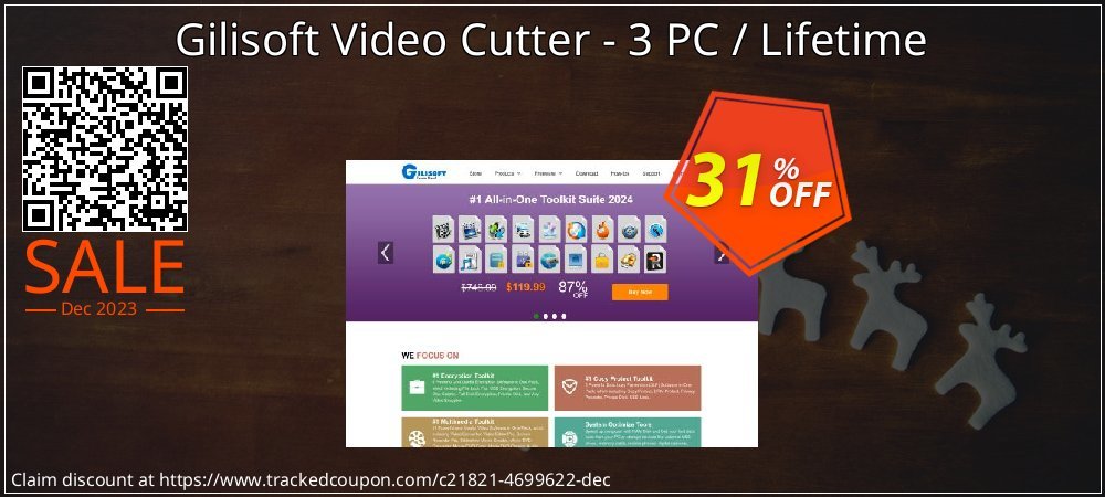 Gilisoft Video Cutter - 3 PC / Lifetime coupon on April Fools Day promotions