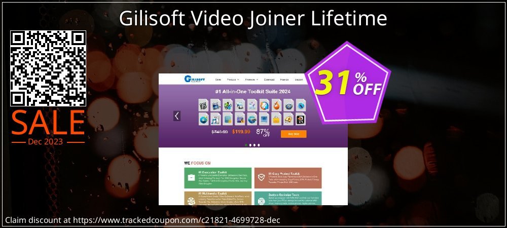 Gilisoft Video Joiner Lifetime coupon on Virtual Vacation Day super sale