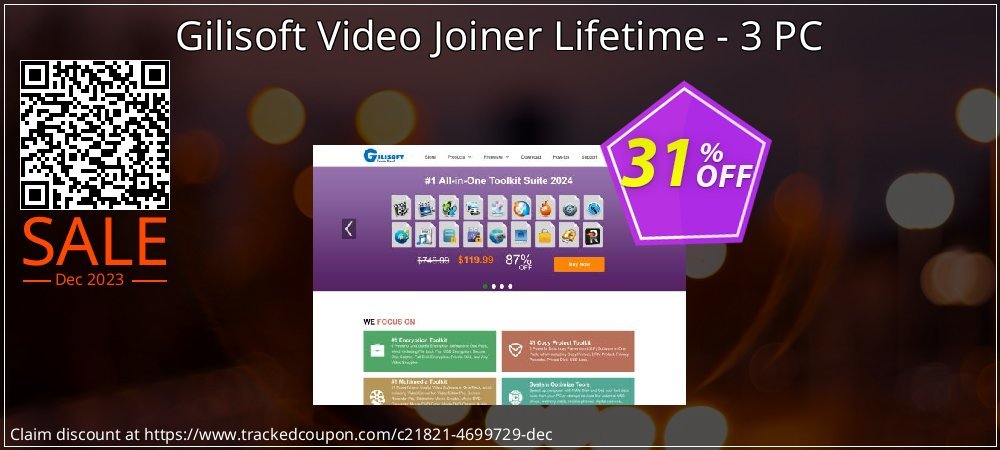 Gilisoft Video Joiner Lifetime - 3 PC coupon on April Fools' Day discounts