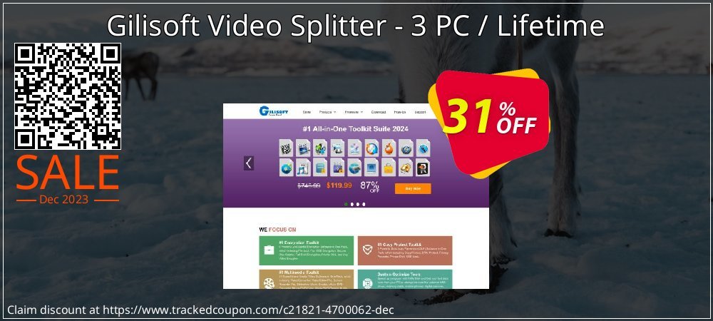 Gilisoft Video Splitter - 3 PC / Lifetime coupon on Working Day sales