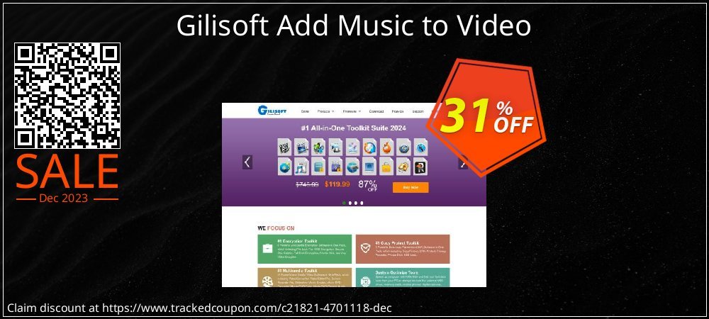 Gilisoft Add Music to Video coupon on Easter Day offer
