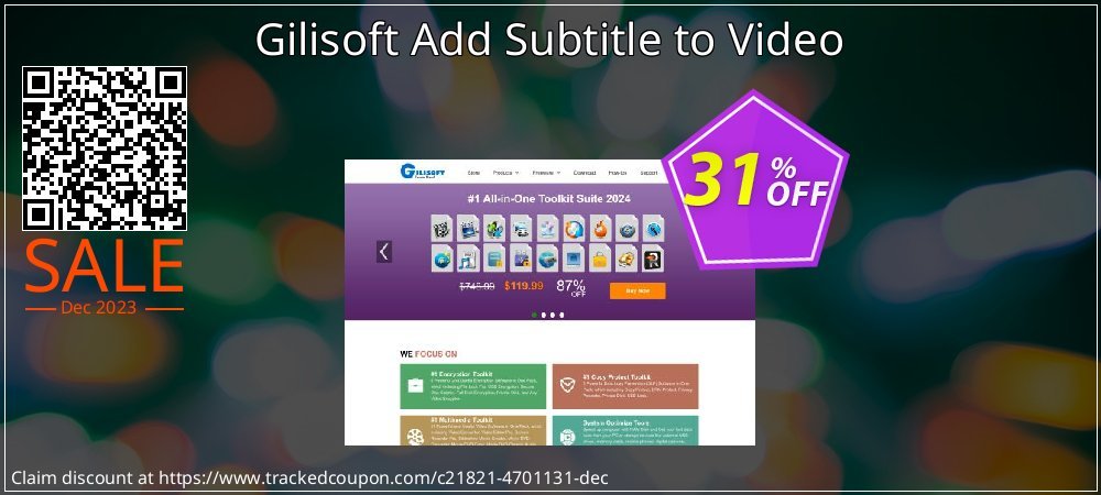 Gilisoft Add Subtitle to Video coupon on Women Day offering sales