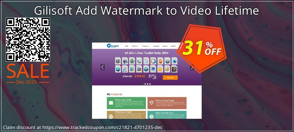 Gilisoft Add Watermark to Video Lifetime coupon on All Hallows' evening promotions