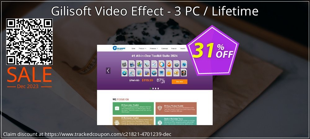Gilisoft Video Effect - 3 PC / Lifetime coupon on World Password Day discounts