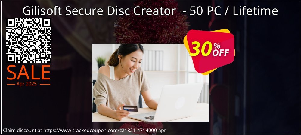 Gilisoft Secure Disc Creator  - 50 PC / Lifetime coupon on National Walking Day offering sales