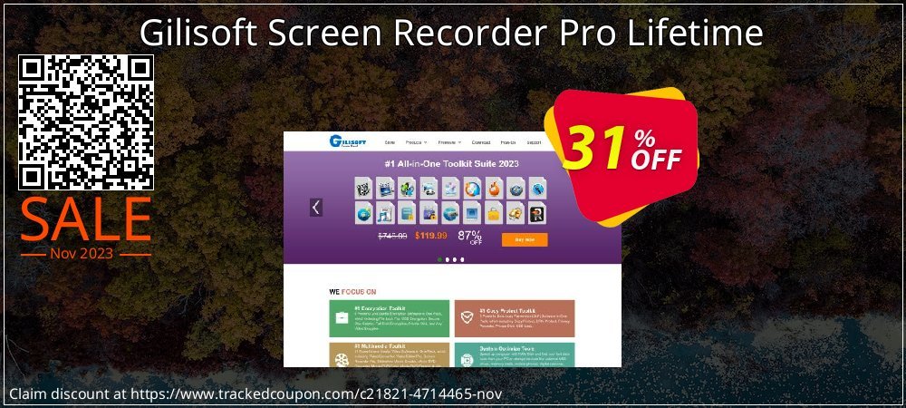 Gilisoft Screen Recorder Pro Lifetime coupon on National Walking Day offer