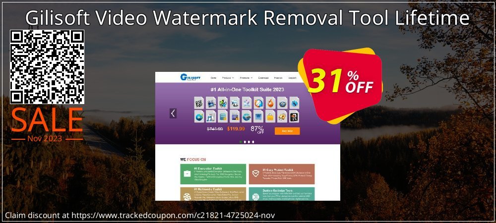 Gilisoft Video Watermark Removal Tool Lifetime coupon on April Fools' Day discount