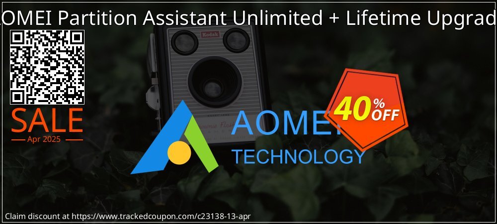 AOMEI Partition Assistant Unlimited + Lifetime Upgrade coupon on Constitution Memorial Day super sale