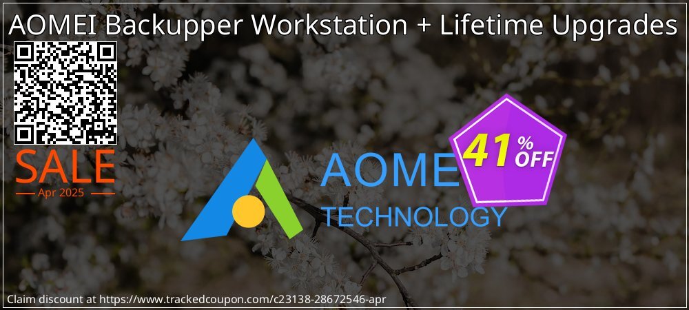 AOMEI Backupper Workstation + Lifetime Upgrades coupon on World Whisky Day super sale