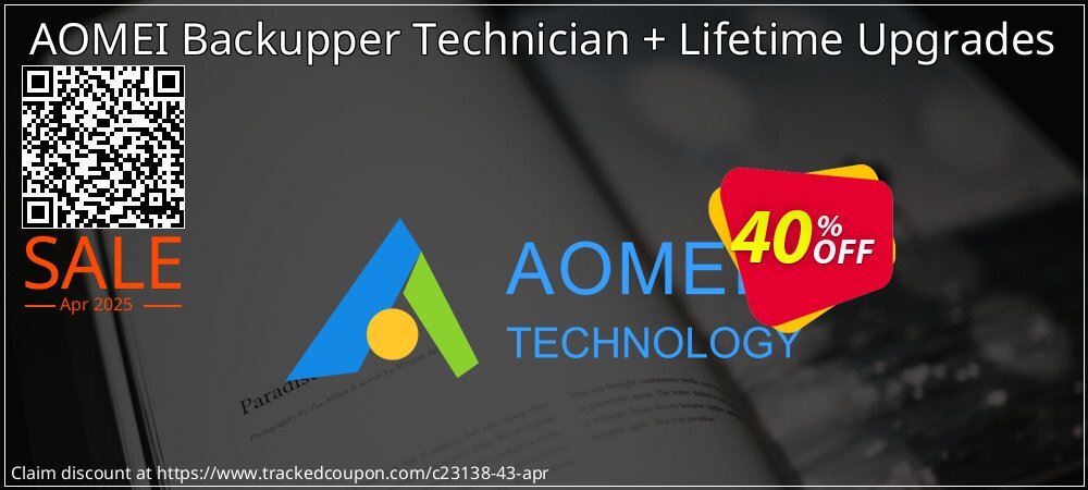 AOMEI Backupper Technician + Lifetime Upgrades coupon on Easter Day promotions