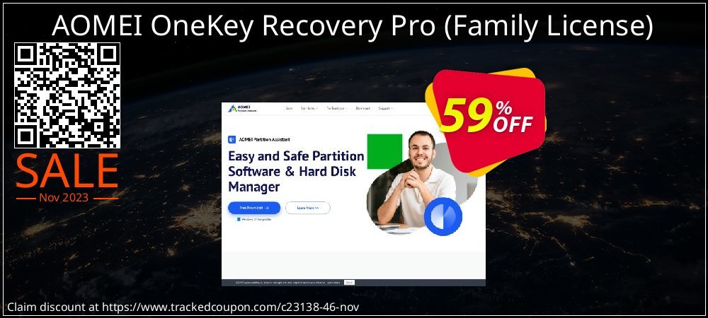 AOMEI OneKey Recovery Pro - Family License  coupon on World Party Day offer