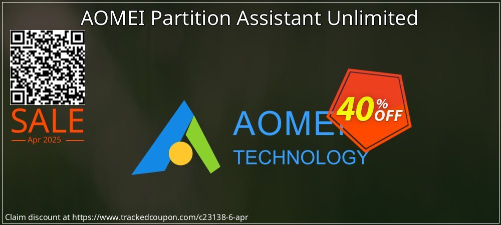 AOMEI Partition Assistant Unlimited coupon on Palm Sunday super sale