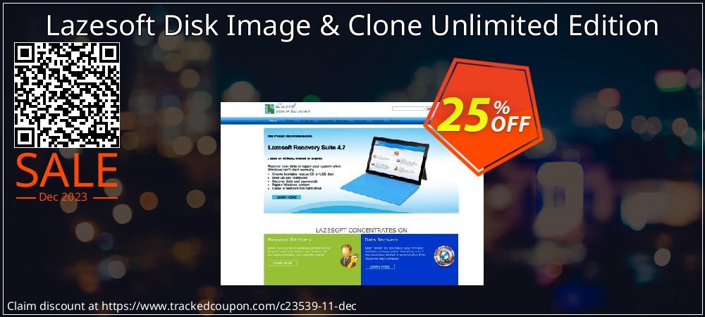 Lazesoft Disk Image & Clone Unlimited Edition coupon on World Party Day promotions