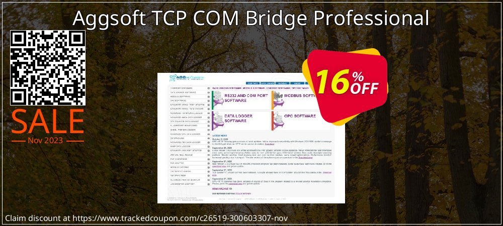Get 16% OFF Aggsoft TCP COM Bridge Professional promo