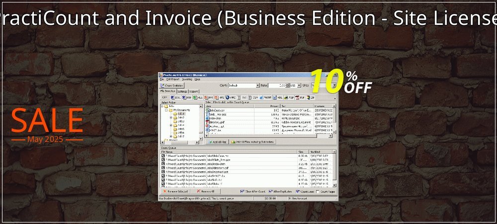 PractiCount and Invoice - Business Edition - Site License  coupon on World Backup Day sales