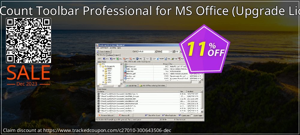 PractiCount Toolbar Professional for MS Office - Upgrade License  coupon on Palm Sunday offer