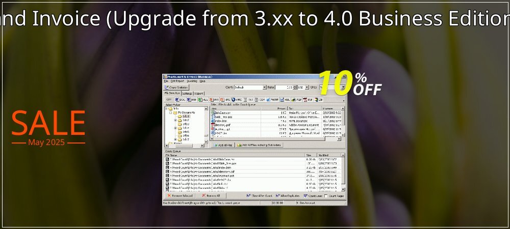 PractiCount and Invoice - Upgrade from 3.xx to 4.0 Business Edition Site License  coupon on World Party Day sales