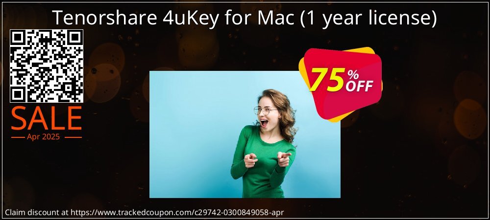 Tenorshare 4uKey for Mac - 1 year license  coupon on Easter Day sales