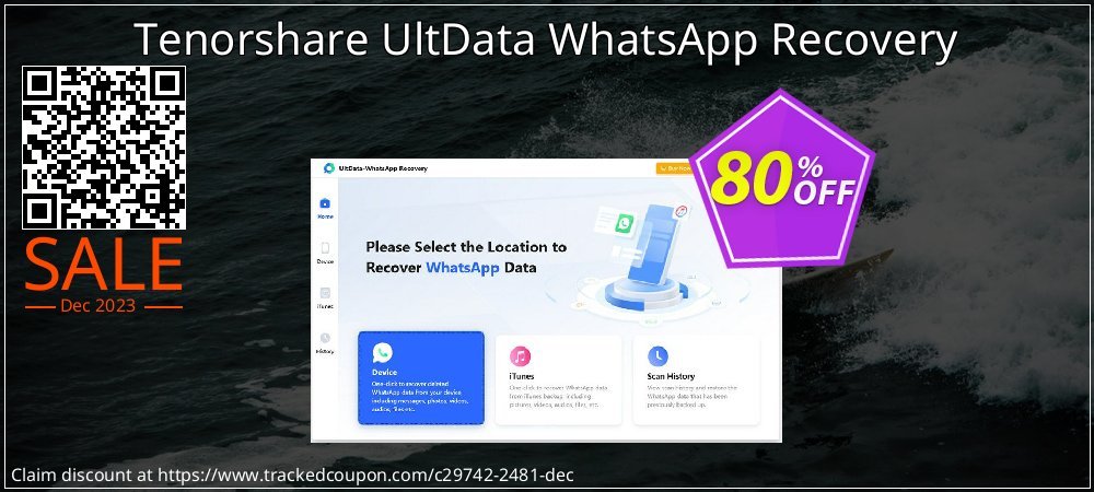 Claim 80% OFF Tenorshare UltData WhatsApp Recovery Coupon discount May, 2023