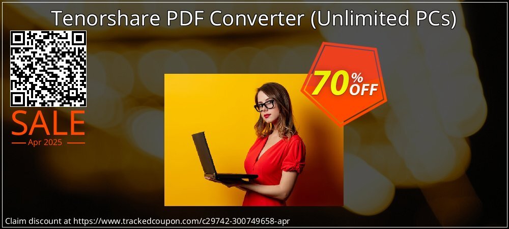 Tenorshare PDF Converter - Unlimited PCs  coupon on Easter Day offering sales