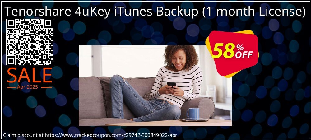 Tenorshare 4uKey iTunes Backup - 1 month License  coupon on National Memo Day deals