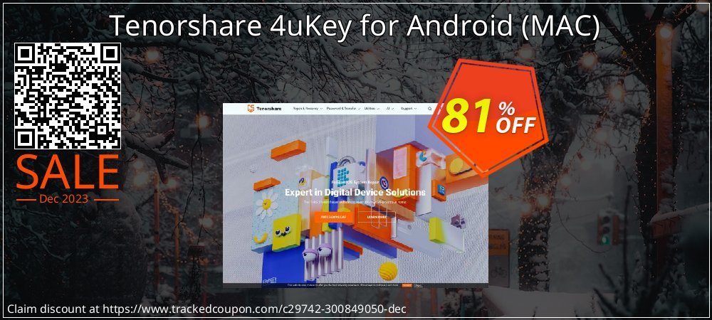 Tenorshare 4uKey for Android - MAC  coupon on Mountain Day offering sales