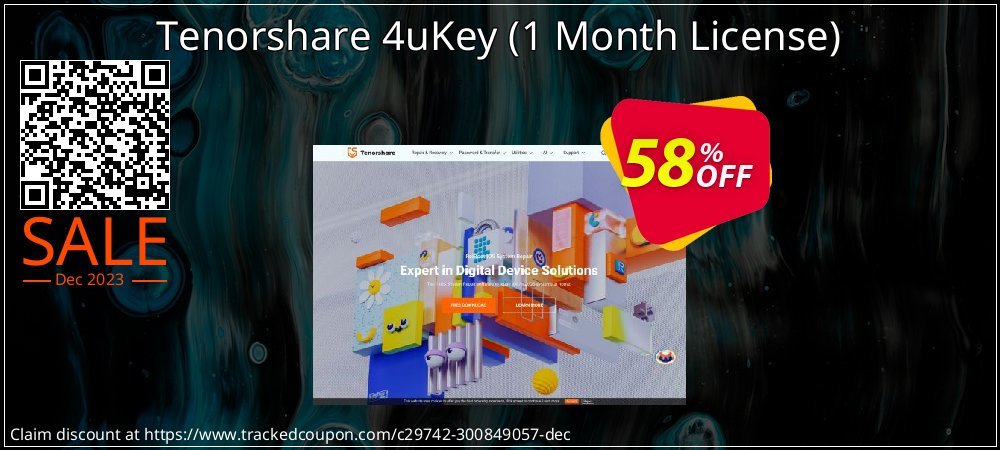 Tenorshare 4uKey - 1 Month License  coupon on Halloween offering sales