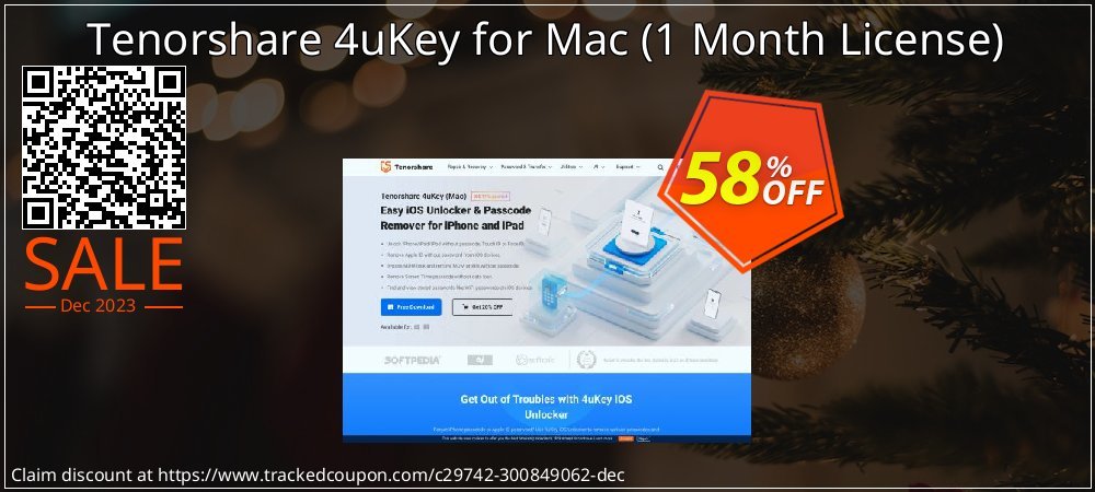 Tenorshare 4uKey for Mac - 1 Month License  coupon on World Wildlife Day discount