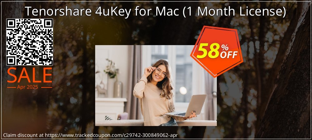 Tenorshare 4uKey for Mac - 1 Month License  coupon on April Fools' Day offering discount