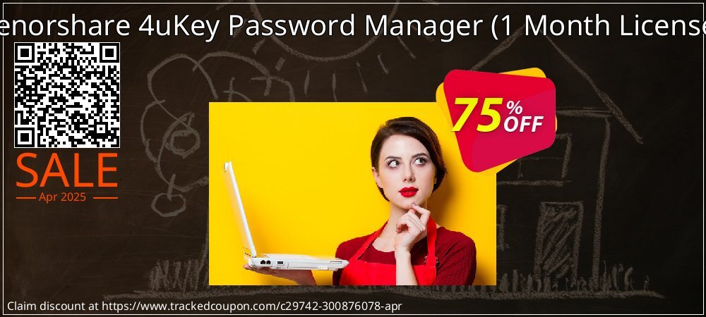 Tenorshare 4uKey Password Manager - 1 Month License  coupon on Easter Day offer