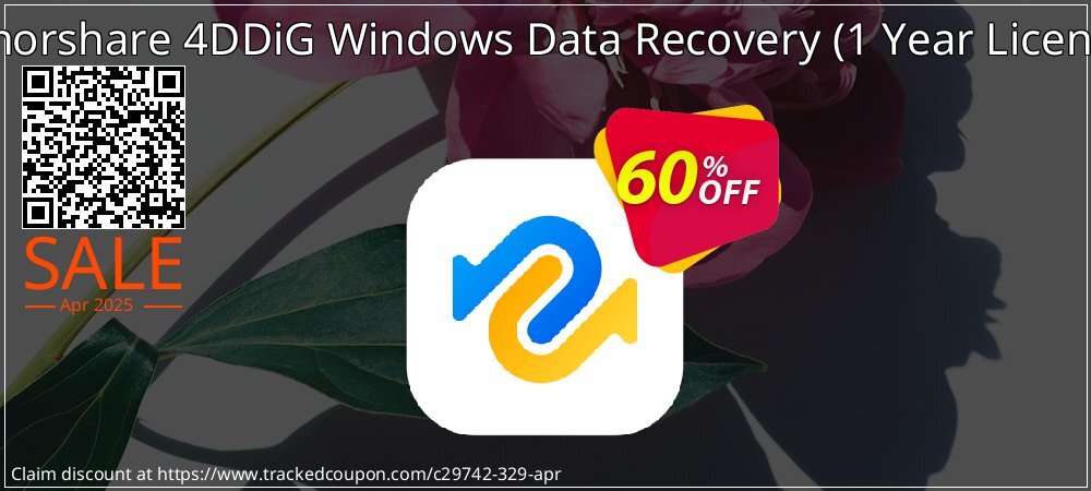 Tenorshare 4DDiG Windows Data Recovery - 1 Year License  coupon on April Fools' Day discount