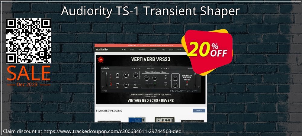 Audiority TS-1 Transient Shaper coupon on Virtual Vacation Day promotions