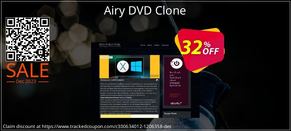 Airy DVD Clone coupon on Easter Day deals