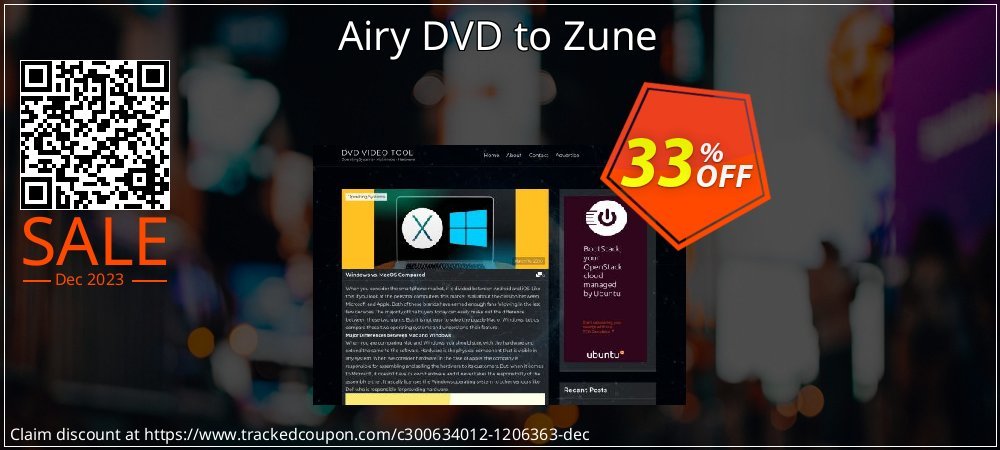 Airy DVD to Zune coupon on Virtual Vacation Day offering sales