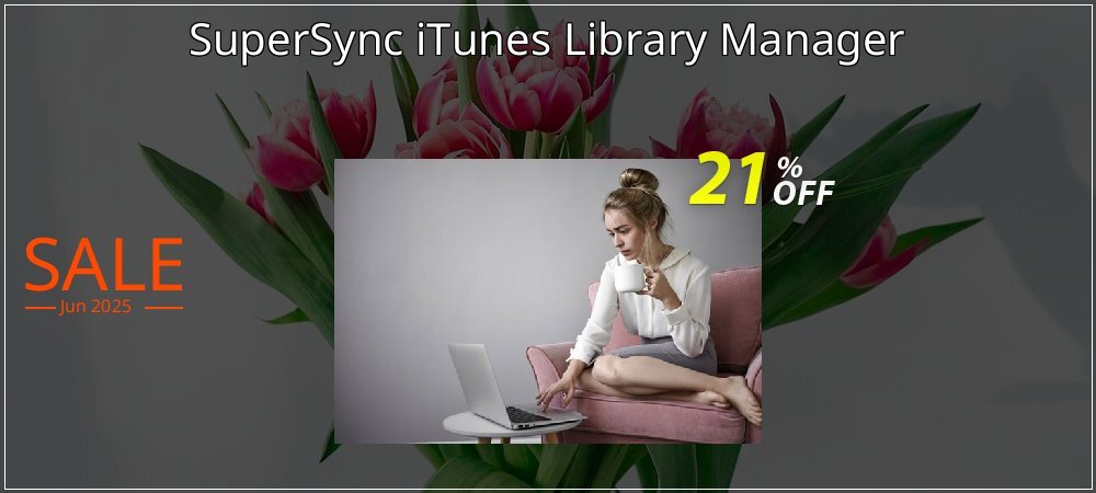 SuperSync iTunes Library Manager coupon on World Party Day offering sales