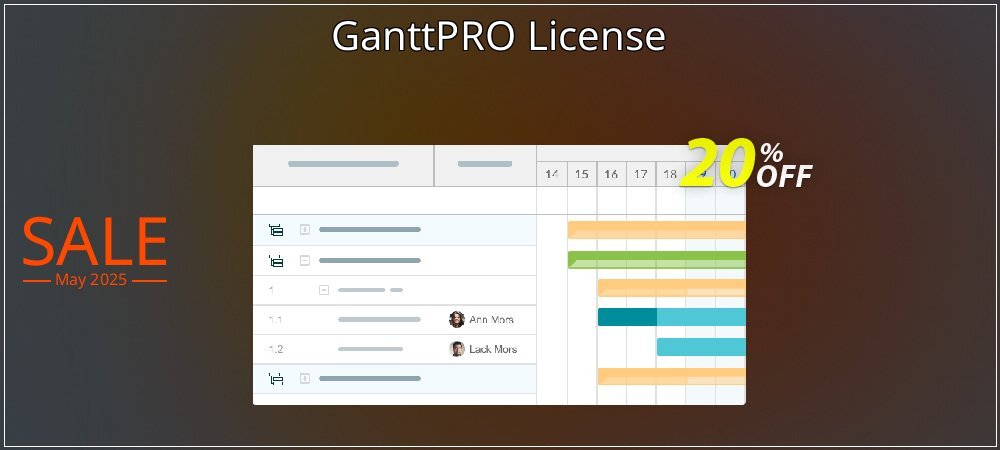 GanttPRO License coupon on Constitution Memorial Day super sale