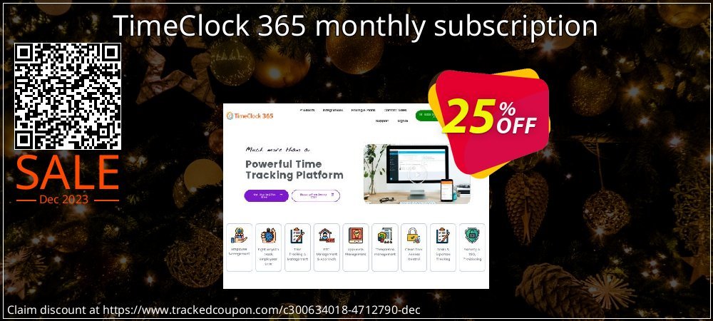 TimeClock 365 monthly subscription coupon on National Walking Day discount