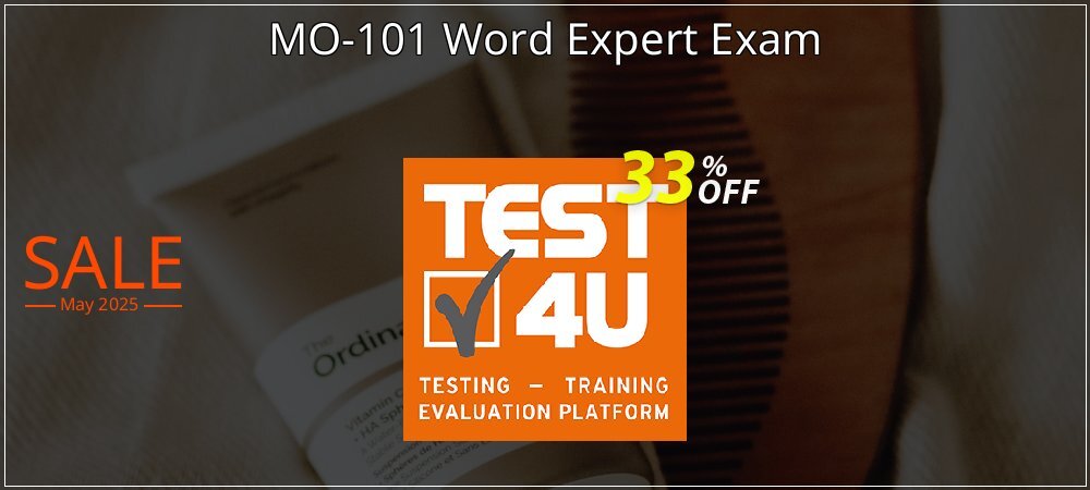 MO-101 Word Expert Exam coupon on World Party Day discounts