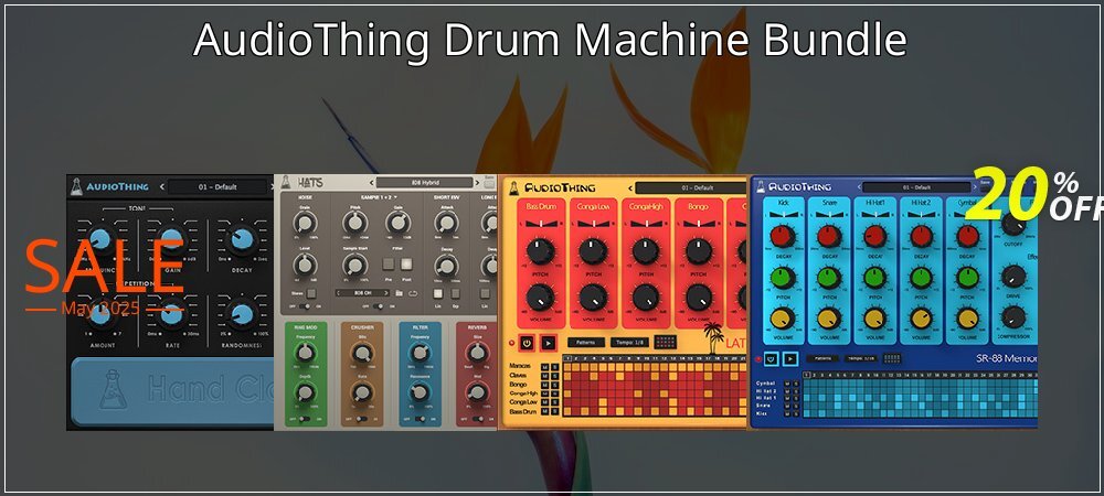 AudioThing Drum Machine Bundle coupon on April Fools Day sales