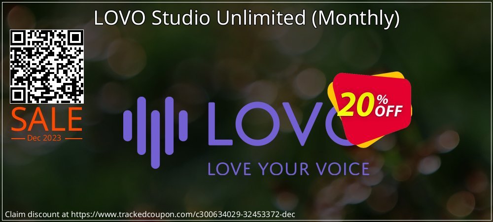 LOVO Studio Unlimited - Monthly  coupon on April Fools' Day offering discount
