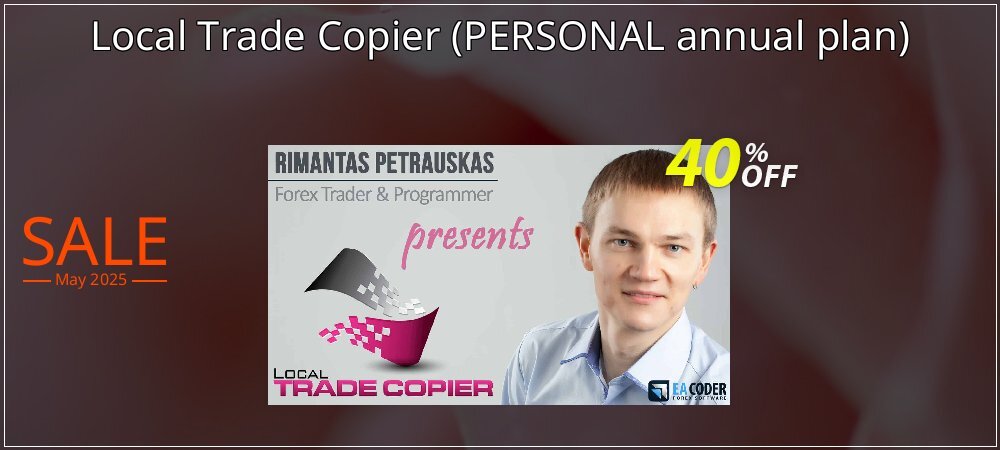 Local Trade Copier - PERSONAL annual plan  coupon on World Party Day super sale