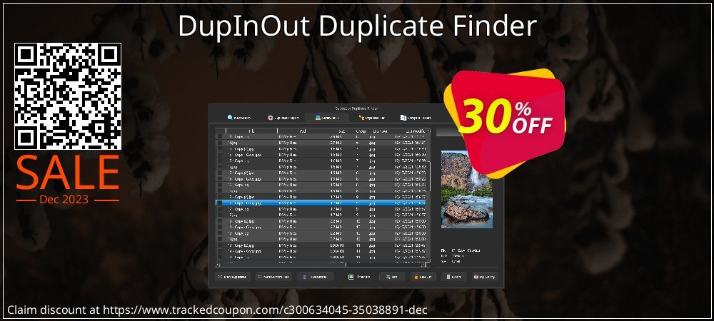Get 30% OFF DupInOut Duplicate Finder offering sales