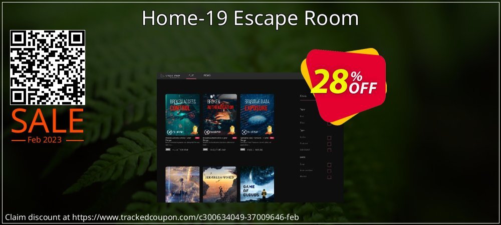 Home-19 Escape Room coupon on World Whisky Day offering discount